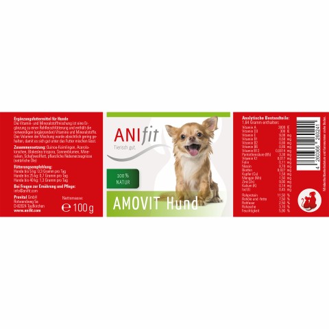 Hund B.A.R.F. Nahrungsergänzungen Amovit Hund 100g 1 Stück -3- Anifit